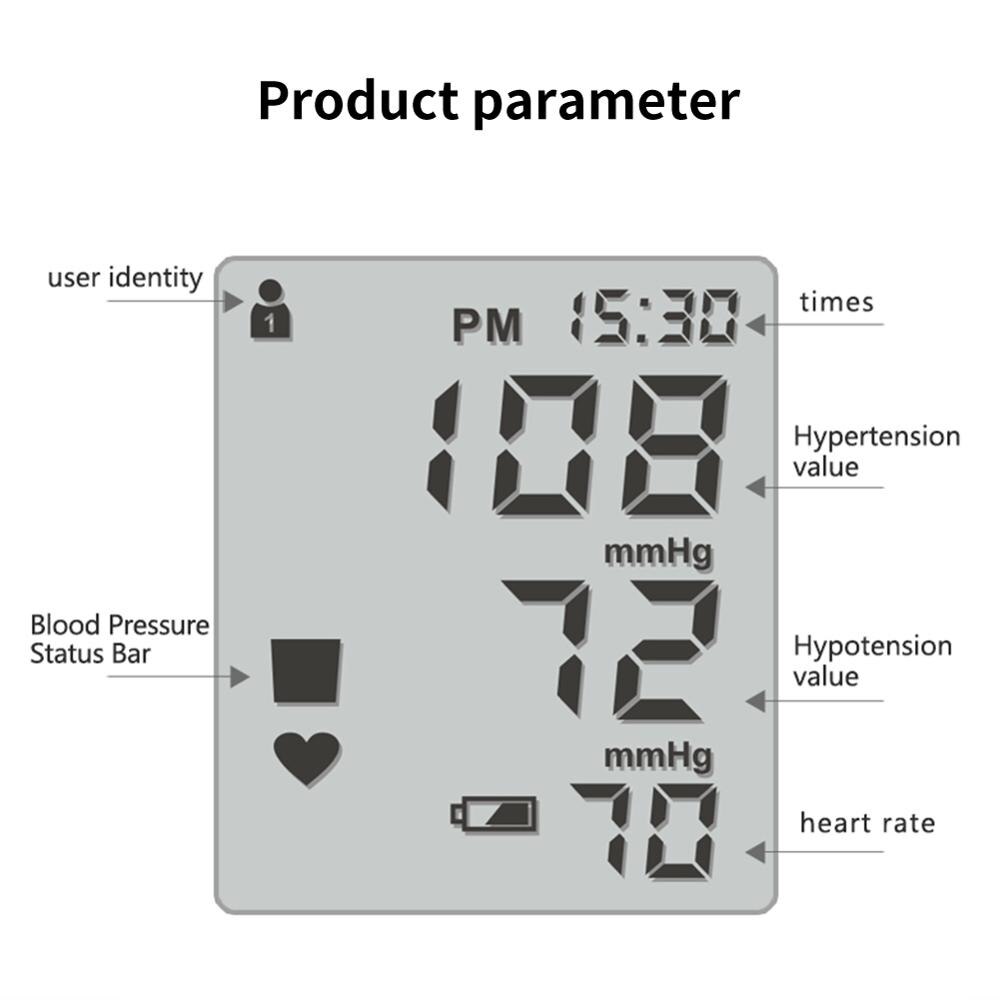 Bloeddrukmeter Draagbare Monitor Home Bp Bloeddrukmeter Met Manchet Bovenarm Automatische Digitale Bloeddrukmeter