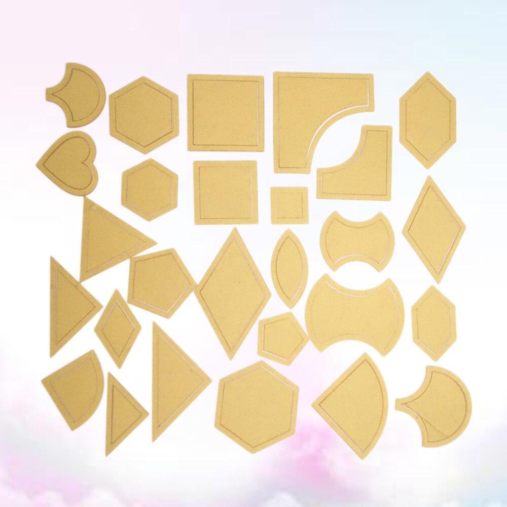 27pcs Quilting Templates Transparent Die Plate Sewing Templates Quilting Tool for Embroidery Spinning Patchwork