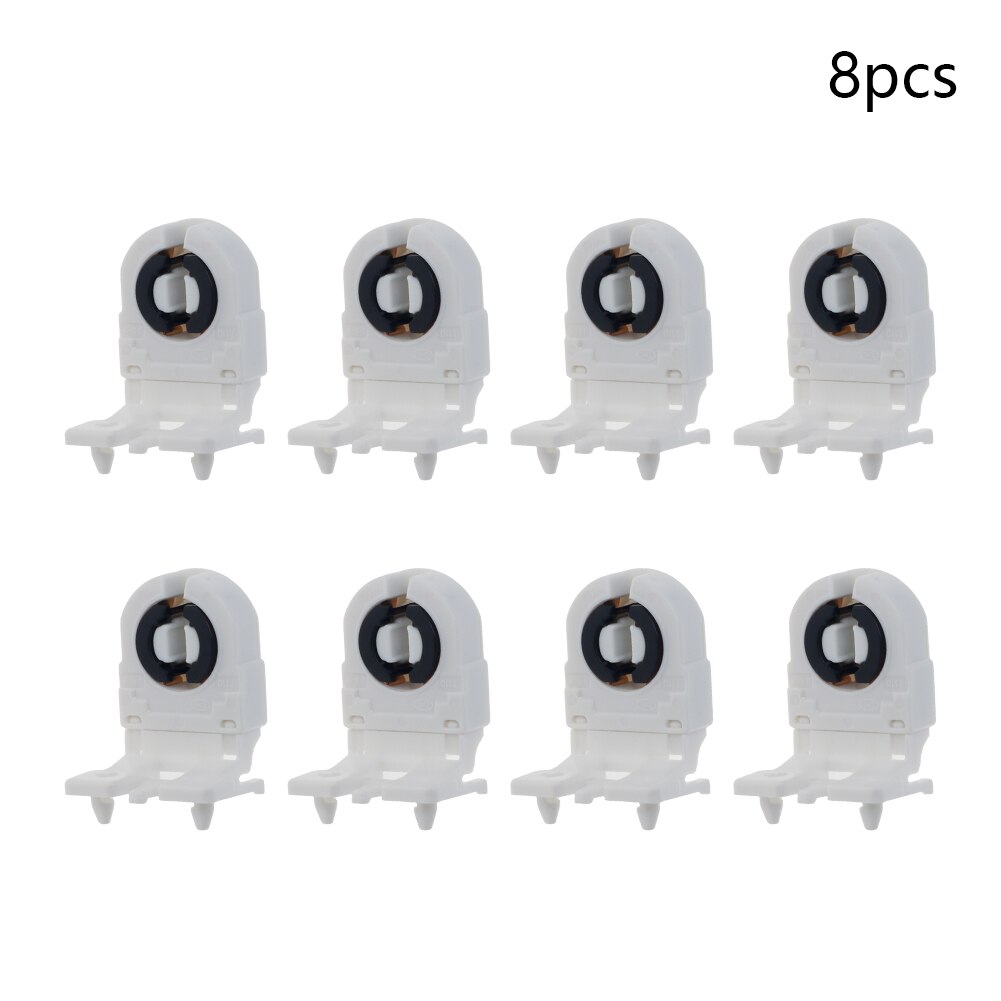 2 ~ 10 Pcs T8 Lamphouder Ac 500V 2A G13-F41F Wit T8 Buis G13 Fluorescerende Licht Led Lamp plastic Houder Socket Verlichting Accessoire: 8pcs