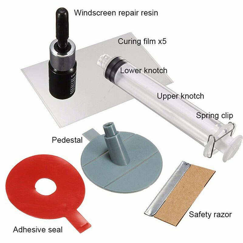 Windscreen Windshield Repair Kit Tool Glass Corrector Crack Repairing for Car JS23