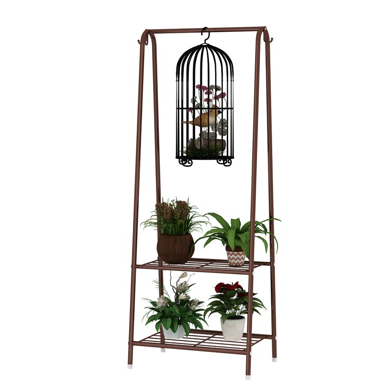 Living room multi-level floor hanging orchid stand hanging multi-function rack flower stand balcony wrought iron