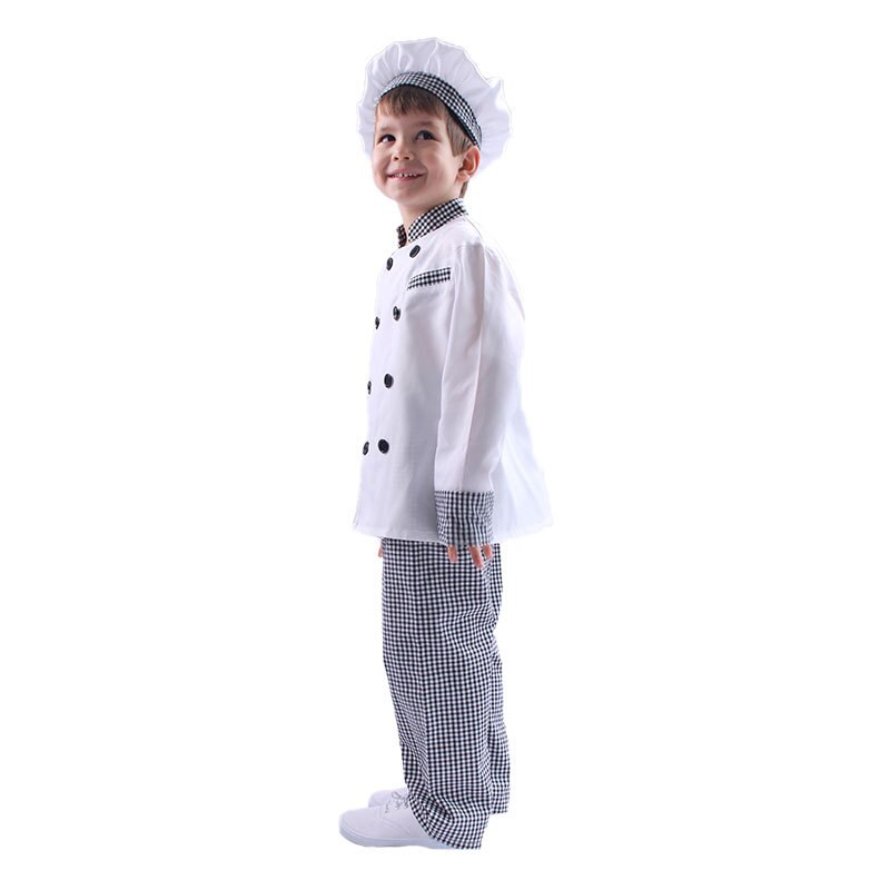 Halloween enfants carnaval cuisine Chef uniforme enfants cuisine cuisson restauration jeu de rôle Costume scène fête Service alimentaire vêtements