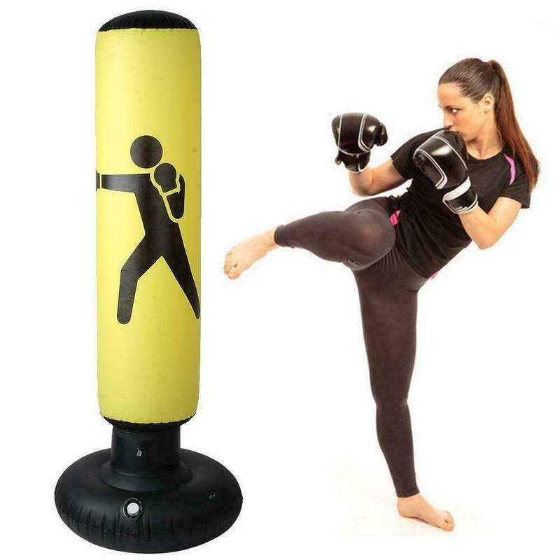 Pvc Sandbag Inflatable Boxing Bag Foldable Tumbler Boxing Bag Fitness Punching Training Bag Type O6E0