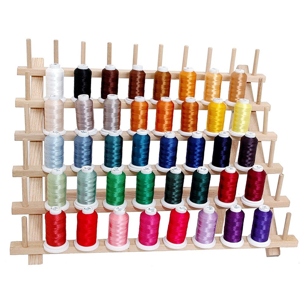 60-reel Folding Wooden Thread Stand Holder Sewing ... – Grandado