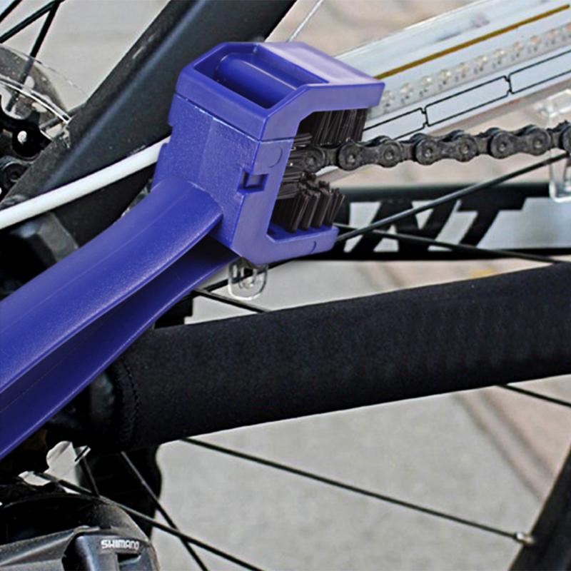 Cepillo de limpieza azul para bicicleta, herramienta de limpieza para bicicleta, ciclismo, bicicleta, cadena, eliminador de frenos, cepillo de limpieza