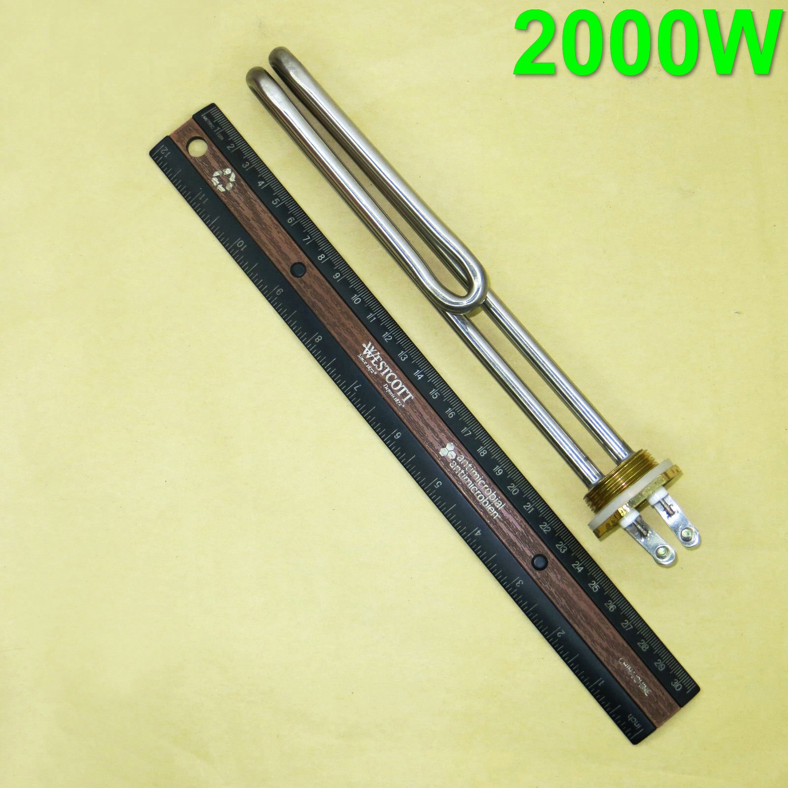 220v rustfrit stål 304 elektrisk elementforstærker til vandvarmer  dn25 1500w/2000w/3000w/4000w: 2000w