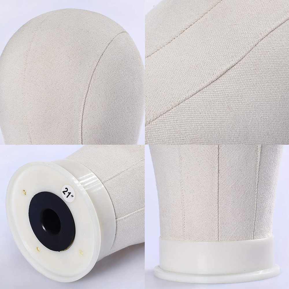 21"-23'' Canvas Block Head DIY Head Welf/Hair Extension/Lace Wig Styling Mannequin Head Canvas Head For Making Wigs Hair Accesso