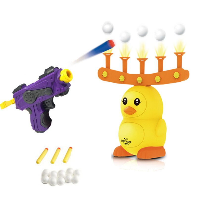 Shooting Games Kit DUCK Electric Floating Dart Target Practice Flying Ball Toys With Floating Ball Gun Toy for Adults Kids: Toy gun C