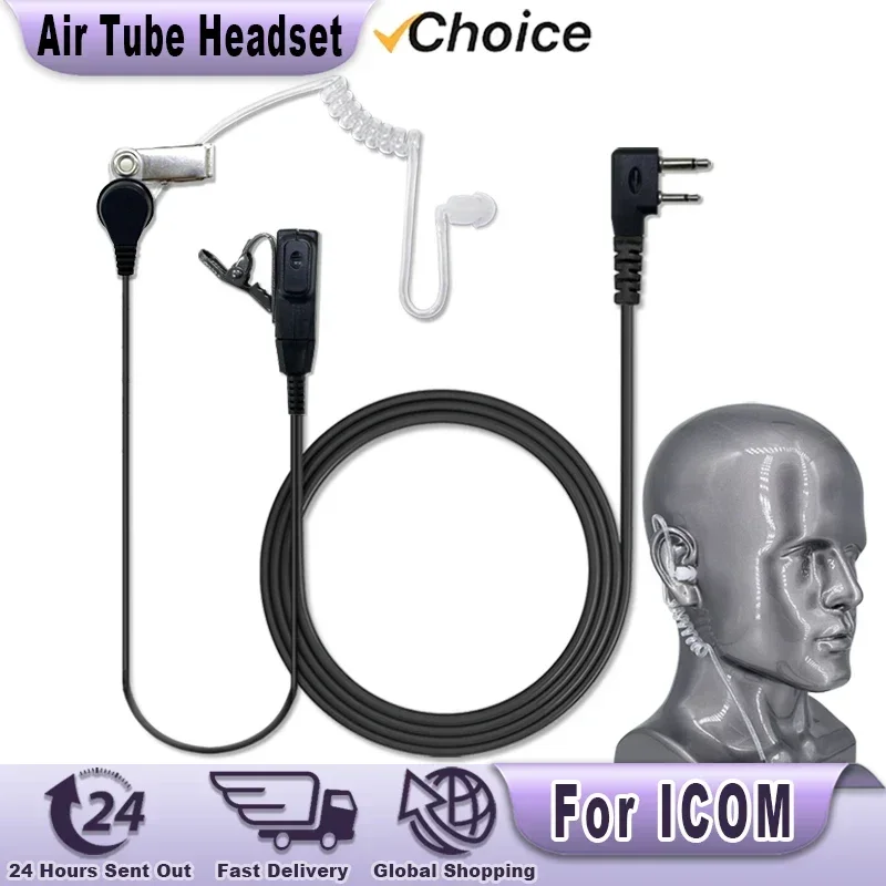Earpiece for ICOM 2 Way Radio,IC-F24S IC-F14 IC-F11 IC-F21 IC-F4011 IC-F3011 IC-F3013 IC-F3GT Headset with Mic PTT FBI Security