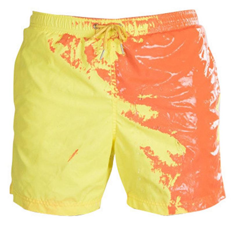 Shorts Cambiamento di Colore del Costume Da Bagno degli uomini Della Spiaggia di Estate pantaloni Con Coulisse Sport Pantaloni S-3XL K1KD: O / L