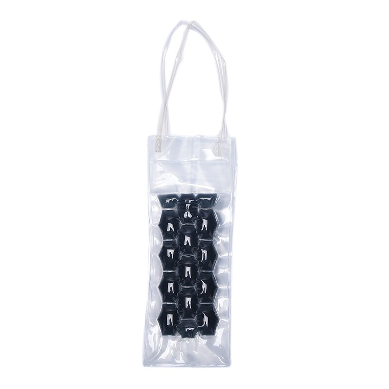 Bouteille de vin congélateur sac refroidissement refroidisseur sac de glace bière refroidissement Gel support transporteur Portable liqueur glace-froid outils: Black