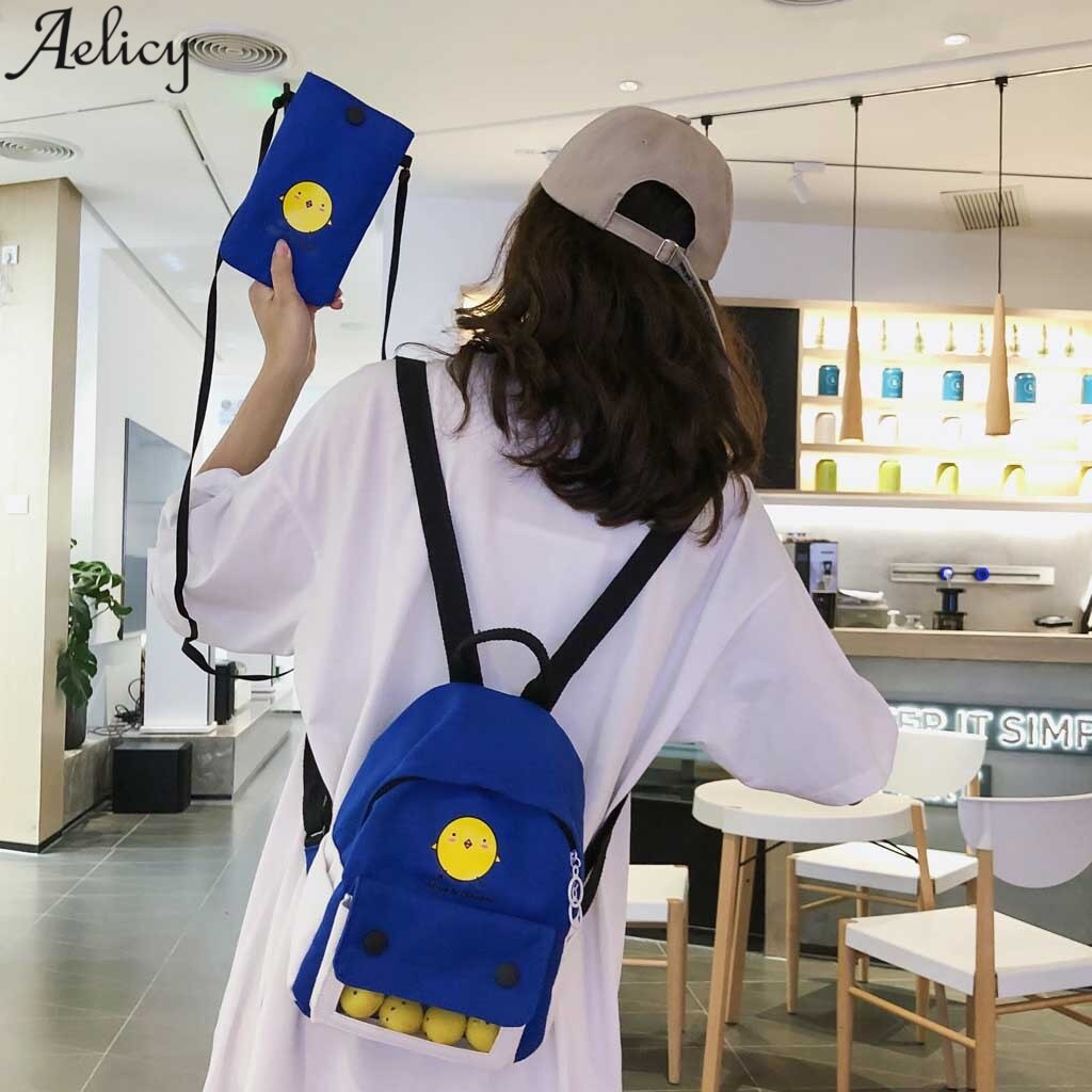 Aelicy moda senhoras algodão linho bolsa de ombro bonito mochila grande capacidade saco estudante esportes mochila mochila