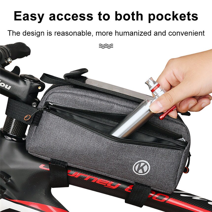CARPRIE Motorfiets Fiets Frame Tas - 20x15x8cm - Waterdichte Pouch Houder - Fietsdragersysteem