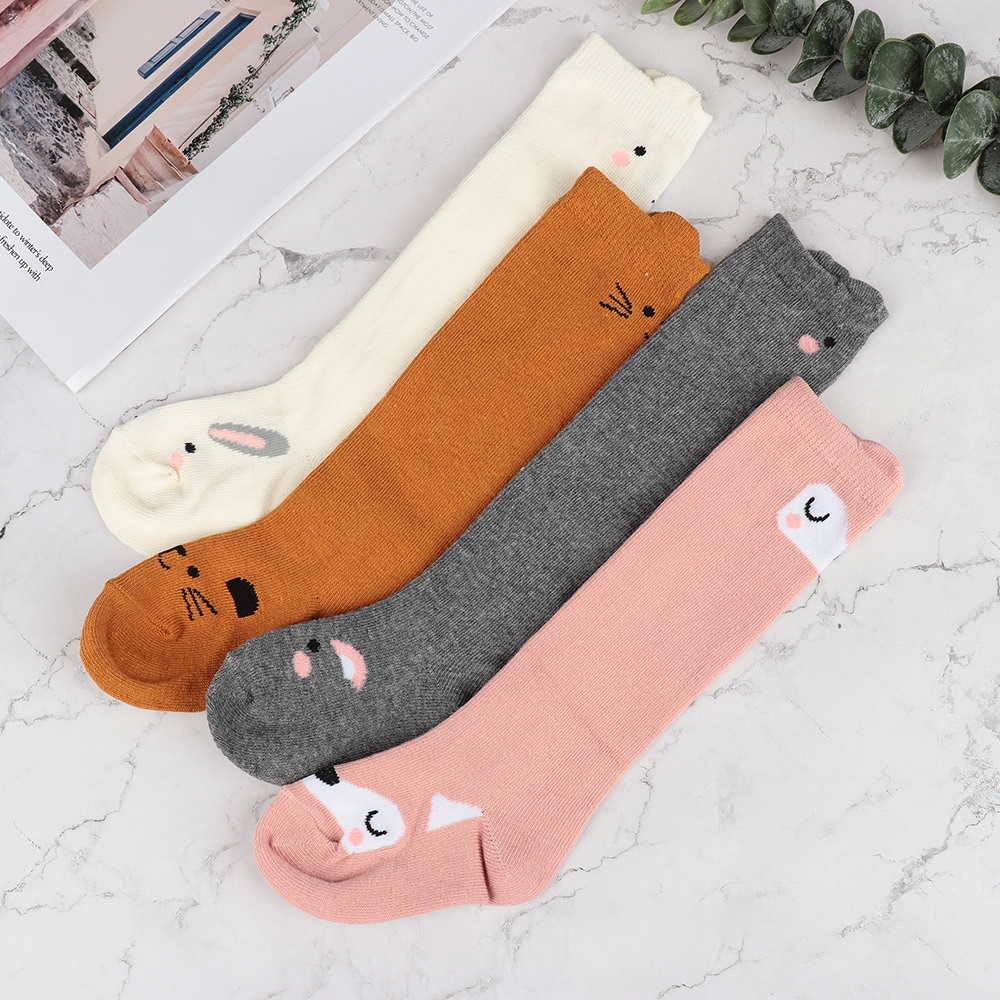 1Pair Fun Cotton Orange Cute Baby Knee Socks Newborn Infant Baby Knee High Socks Children Baby Girls Boys Socks For Age 0-3 Year