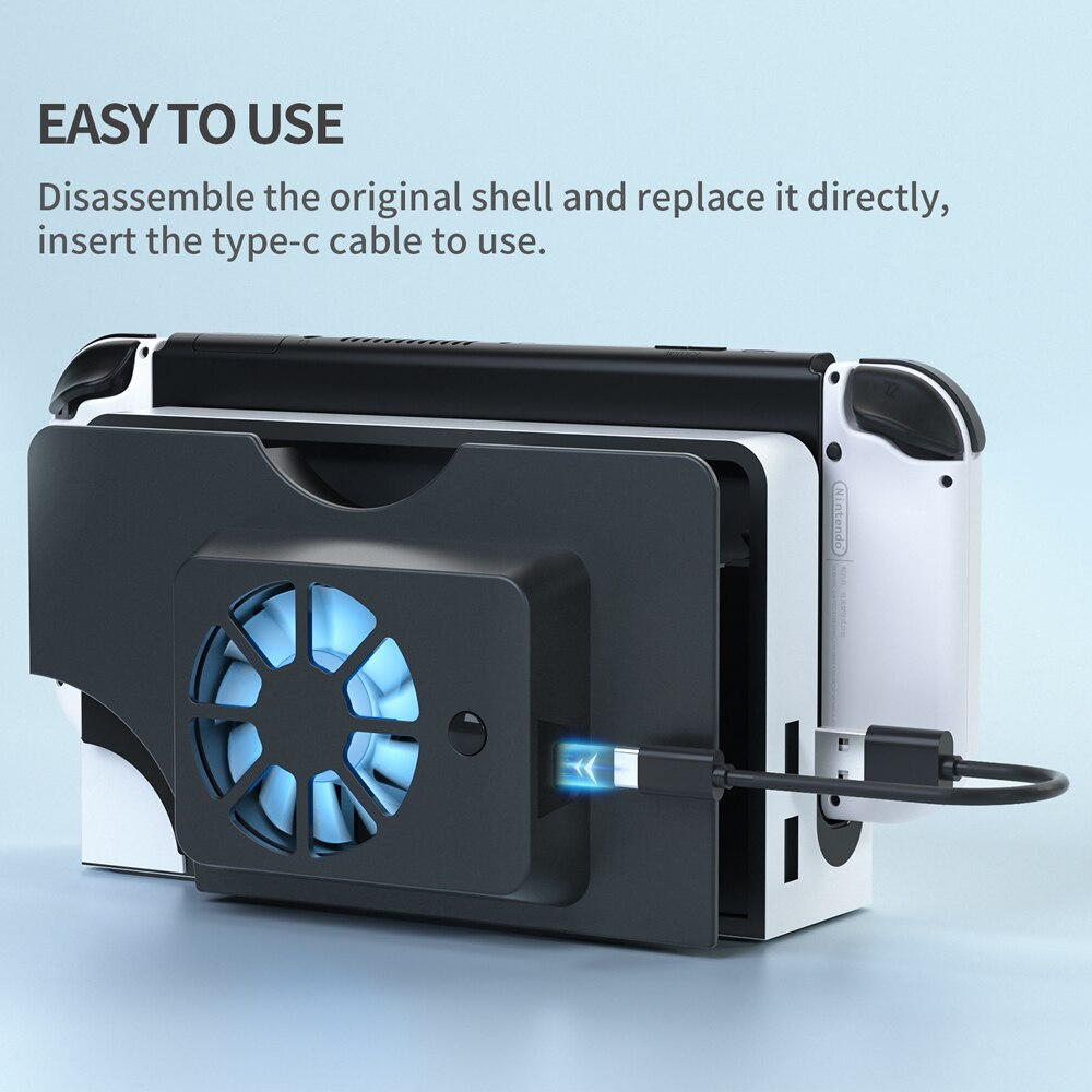 DOBE-ventilador OLED para Nintendo Switch, Enfriador de consola de juegos Original, OLED