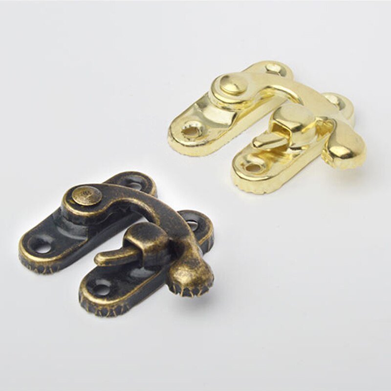 Loquet de boîte en fer Bronze 10 pièces, loquet de verrouillage, bois bijoux valise boucle Clip fermoirs Vintage quincaillerie de meubles
