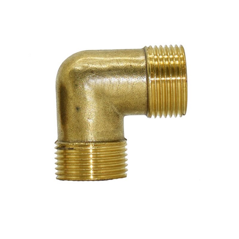 Brass 1/2" 3/4" elbow connection copper metal threaded water pipe connector knee elbow 90 degrees hose repair adapter 1pcs