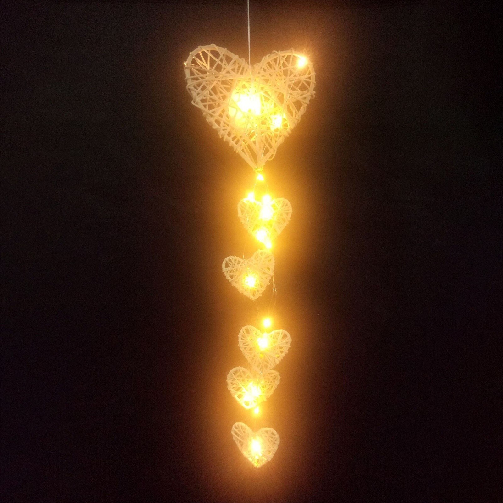 Perzik Hart Decoratie Dreamcatcher Rieten Hartvormige Valentijnsdag Decoratie Voor Vriendin Wandlamp Home Deco