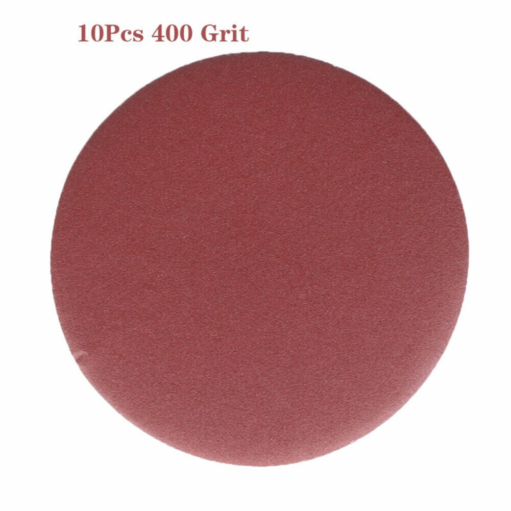 10pcs 5inch/125mm 40-2000Grit Round Shape Disk Sand Sheets Sandpaper Polishing: Black