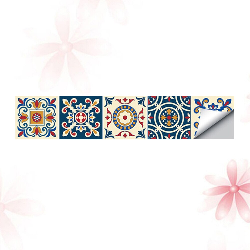 Splicing Wallpaper Border Sticker Simulation Tiles Waist Line Wall Sticker Self Adhesive Border Decal for Bathroom Ki: As Shown