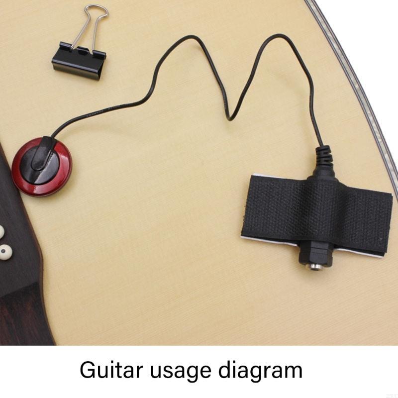 Universals Piezo -Gitarren -Mikrofon -Pickup -Clip Piezo -Kontakt Mikrofon -Pickup Elektrische Akustikgitarre Pickup Dauer