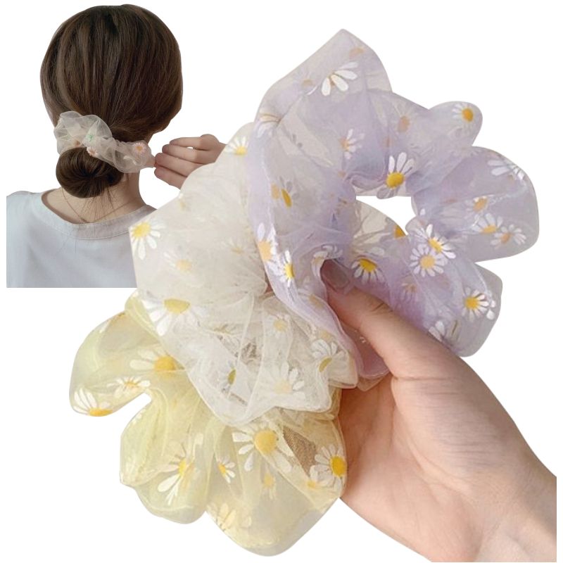 Nette Korea Weiche Gittergewebe Frauen Haar Scrunchie Mädchen Elastische Haar Bands dehnbar Haar Krawatten Pferdeschwanz Kopfschmuck Zubehör