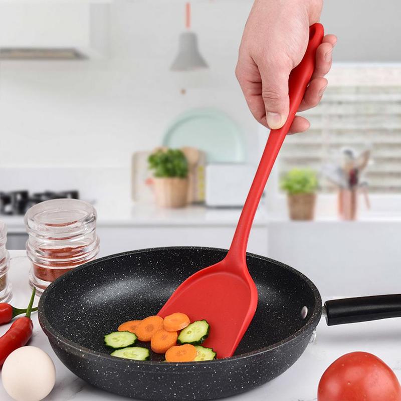 Silicone Kitchenware Cooking Utensils Spatula Turner Egg Non-stick Cooking Wide Meat Pizza Shovel Scraper Tool Kitchen Beef V0S0