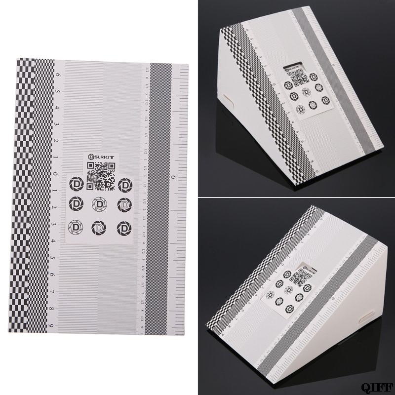 &amp Camera Lens Focus Calibration Card AF Micro Alignment Ruler Folding Chart APR29