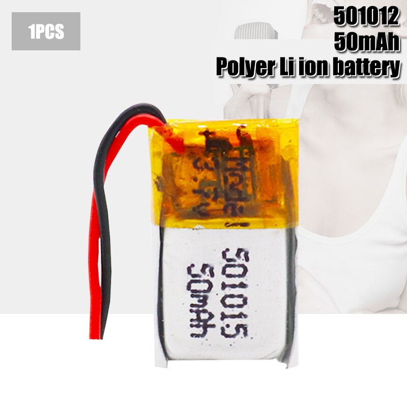 501012 3.7V 50mah Lithium Polymer Rechargeable Batteries For MP3 MP4 MP5 GPS Toy bluetooth headphone speaker recorder Lipo cells: 1PCS