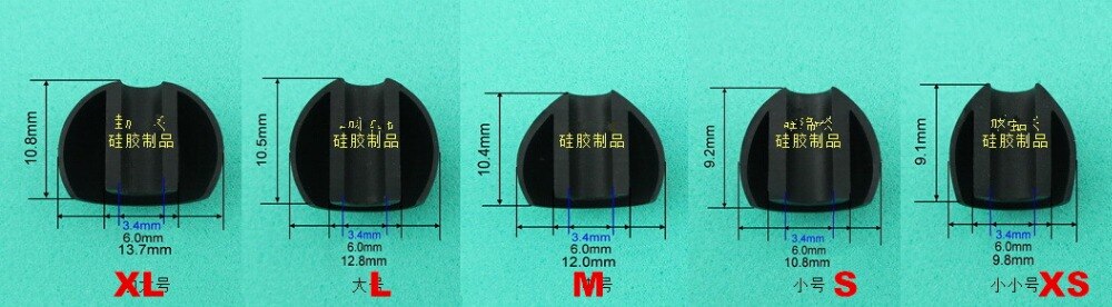 10pcs replacement silicone ear tips buds earbuds eartips For nergy headset sport headphone earphone