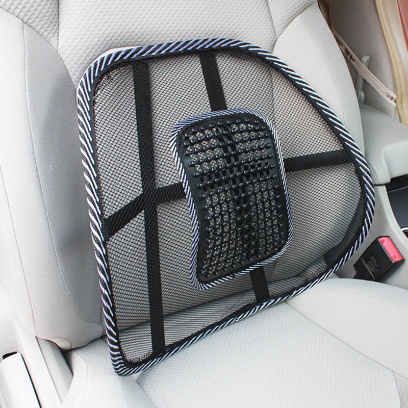 Mesh Back Support Lumbar Massage Cushion Lower Back Cushion Pain Relief Car Office Seat C44