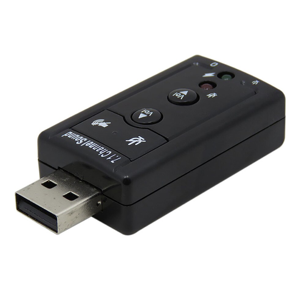 USB 2.0 3D Virtual Audio Usb 7.1 External USB Sound Card USB to Jack 3.5mm Headphone Audio Adapter For Desktop Notebook Systems