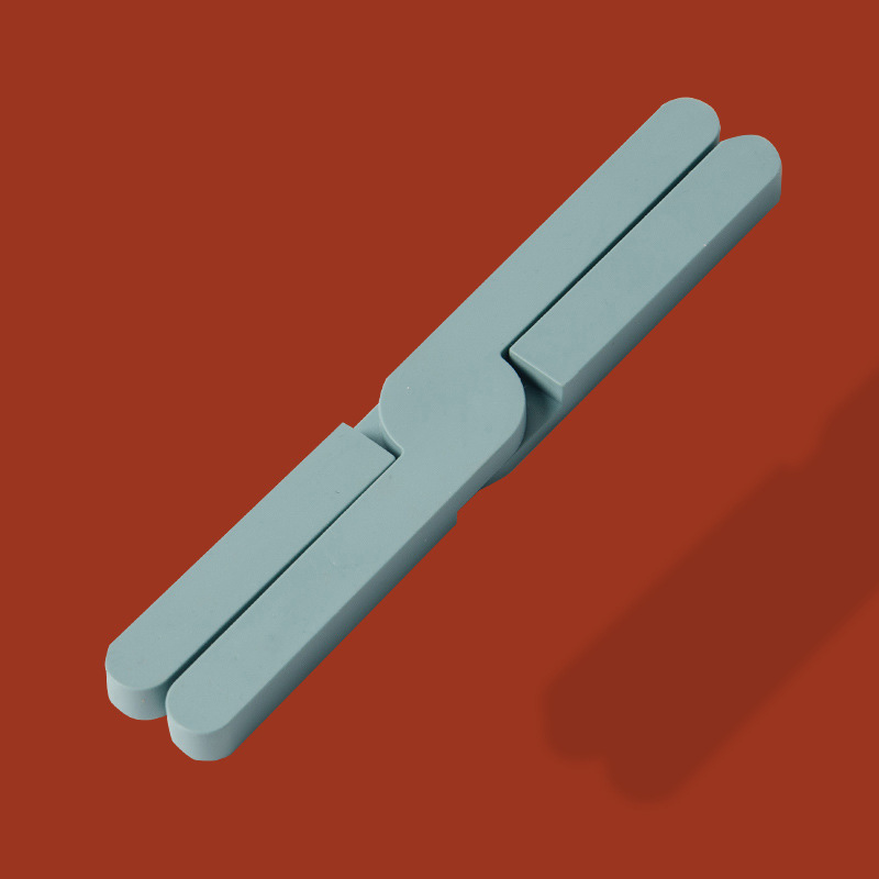 1/2 stk. sammenleggbar silikon varmebestandig bordmatte sklisikker bordmatte multifunksjonell gryteklut tallerkenunderlag kjøkken spisestue: Svart