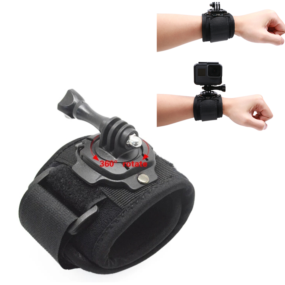 Obrotowy o 360 stopni pasek na nadgarstek Gopro do Gopro Hero 10 9 8 5 Xiaomi Yi 4K SJ4000 H9r Insta