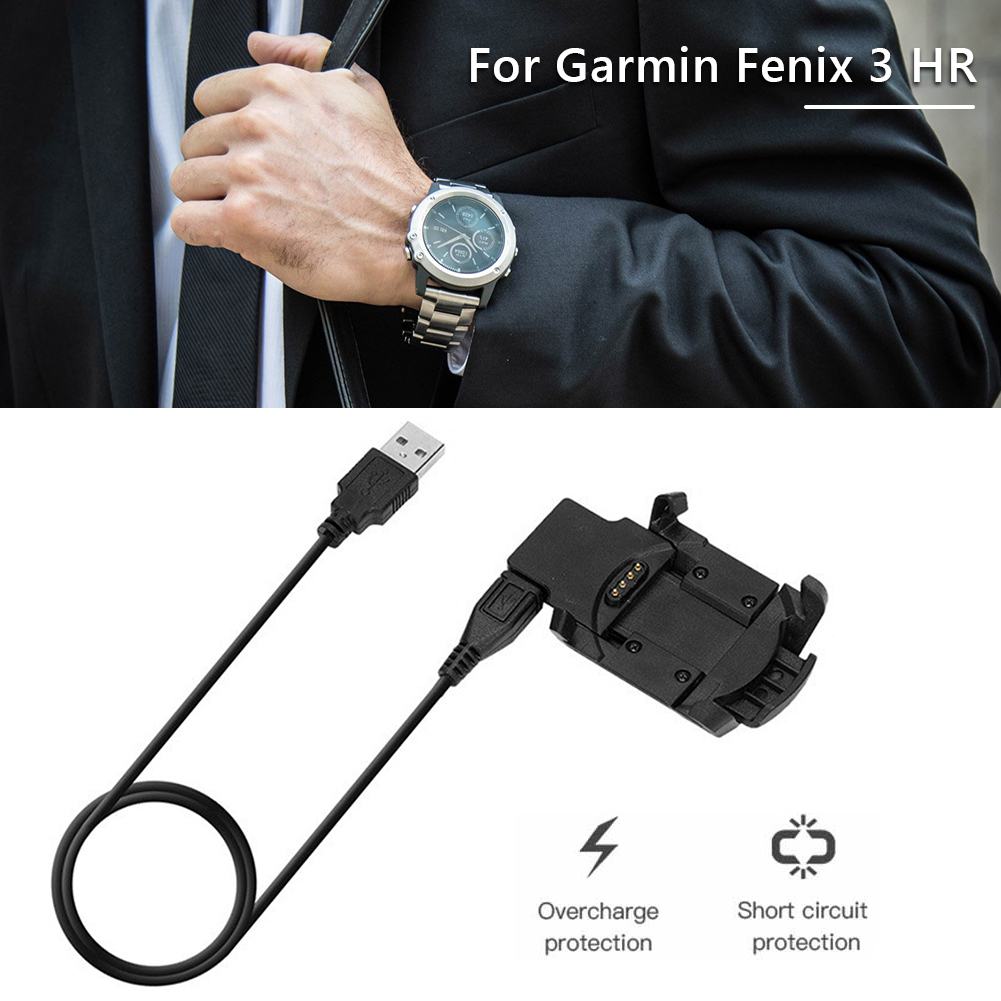 Base de carga con Clip para reloj inteligente, Cable cargador para Garmin Fenix 3/Fenix 3 HR
