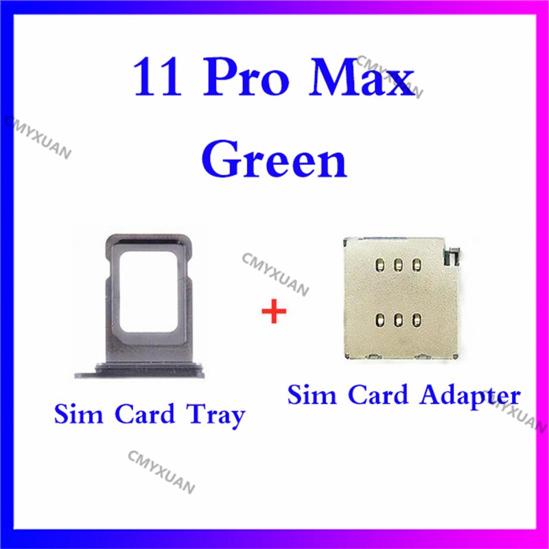 1set for iPhone 11 Pro /11proMax Dual SIM Card Reader +SIM Card tray Holder Slot Adapter Replacement