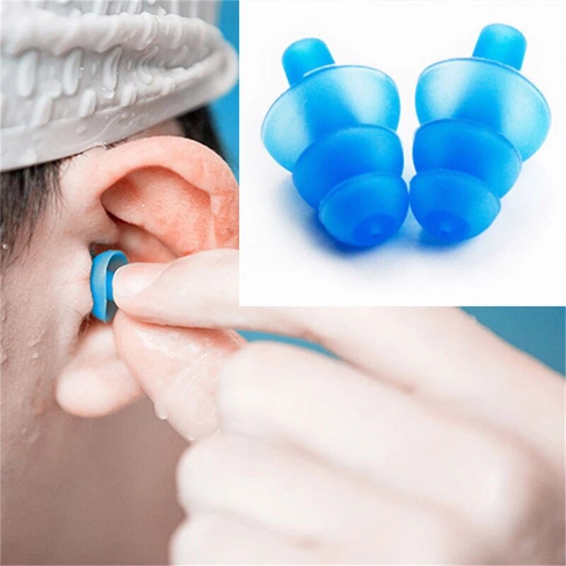 4 @ # Zachte Oordopjes Zwemmen Siliconen Waterdicht Stofdicht Oordopjes Duiken Watersport Zwemmen Anti-noise Accessoires