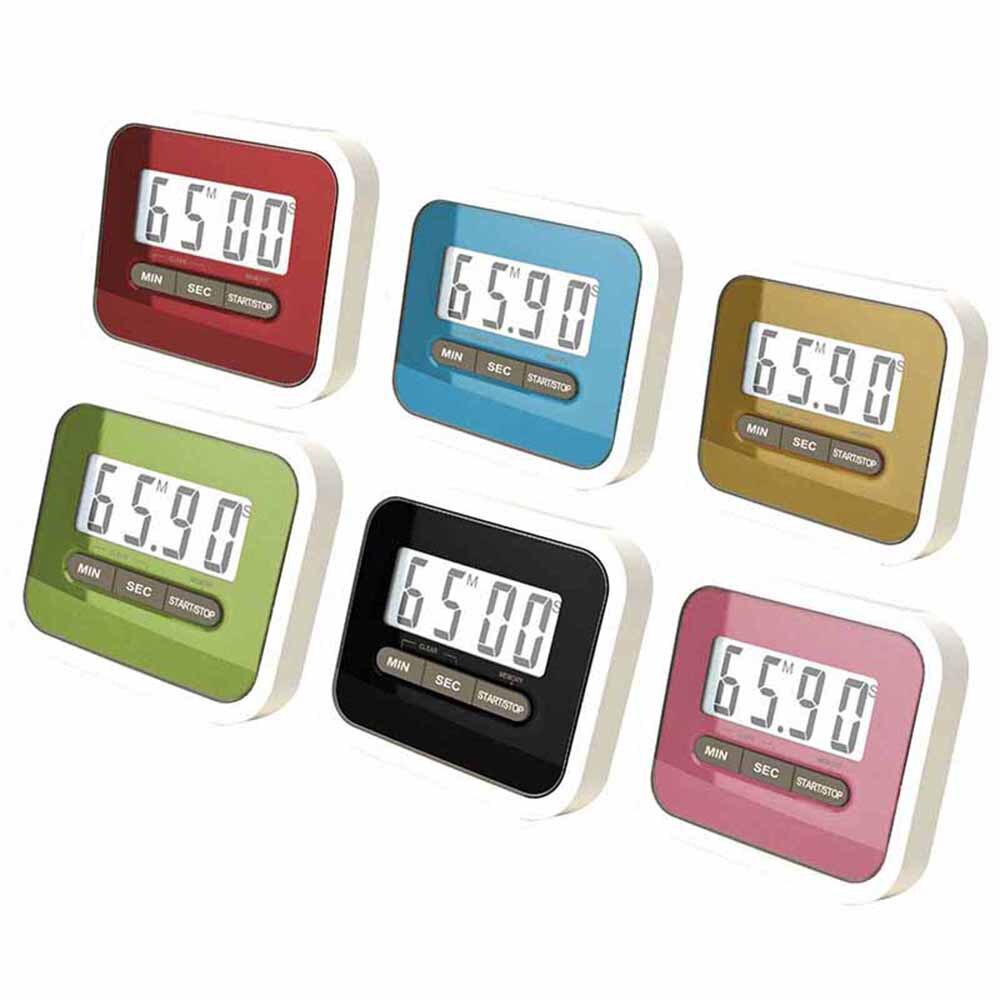 Mini Digital LCD Kitchen Timer Square Kitchen Countdown Alarm With Magnet Clock Stopwatch Clock Timer