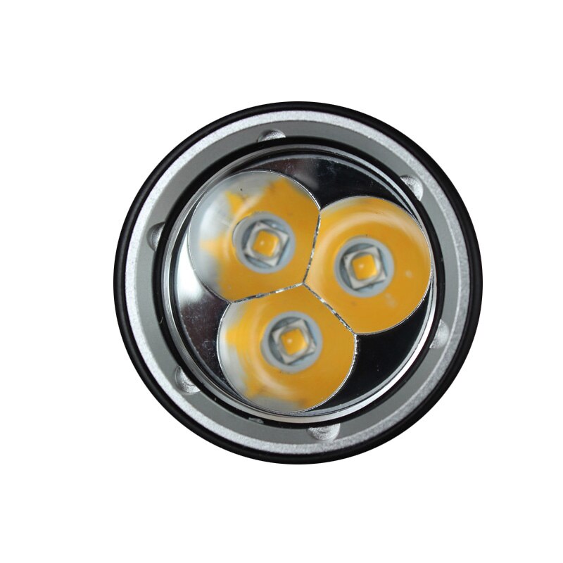 Waterdichte 3x XM-L2 Geel Licht LED Duiken Zaklamp Zaklamp Met Traploos dimmen schakelaar voor Outdoor Onder Water Sport