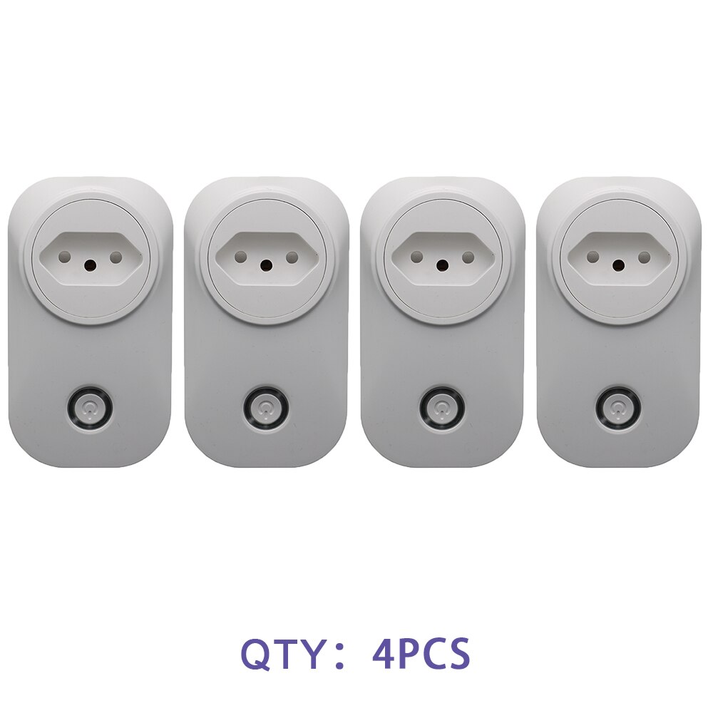 10A CH Smart WiFi Plug Remote Voice Control Power Monitor Socket Outlet Adaptor Timing work with Alexa Google Home Tuya: CH 4pcs