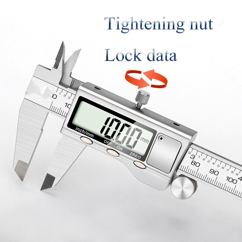 Digital vernier caliper measurement tool Stainless steel electronic digital caliper Micrometer LCD Work waterproof