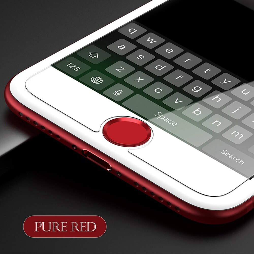 KISSCASE Home Button Aufkleber Anti Schweiß Für iPhone 6 6 S 7 8 Plus 5 S SE 5 Fingerprint Touch ID Protector Für iPad Air Mini 2 3 4: Pure Red