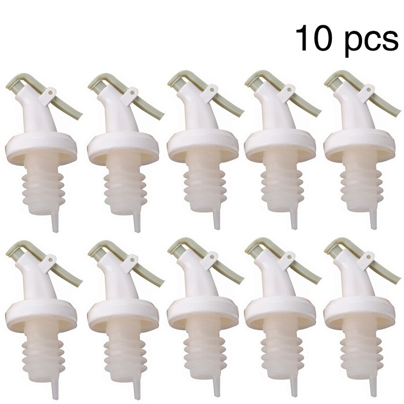 Tapón de botella de aceite, boquilla de guía de aceite de cocina, tapón de boquilla de salsa de soja, botellas de aceite y vinagre, 10 Uds.: 10 PCS green