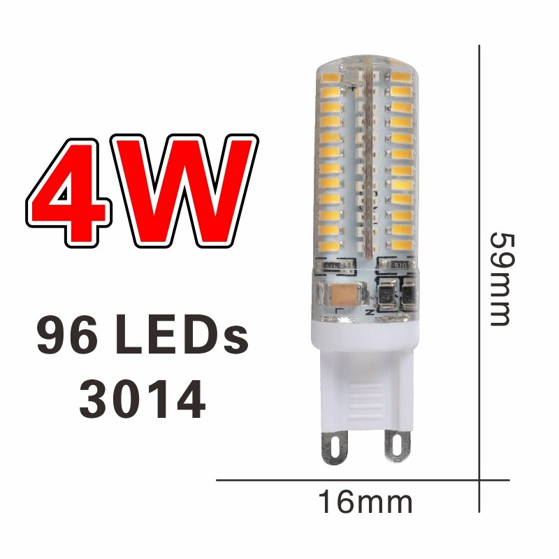 LARZI G9 led 220V 2W 3W 4W 4,5 W LED G9 Lampe led-lampe SMD 2835 3014 LED G9 licht Ersetzen 20 W/30 W/40 W/50 W halogen lampe licht: 4W / Cold white