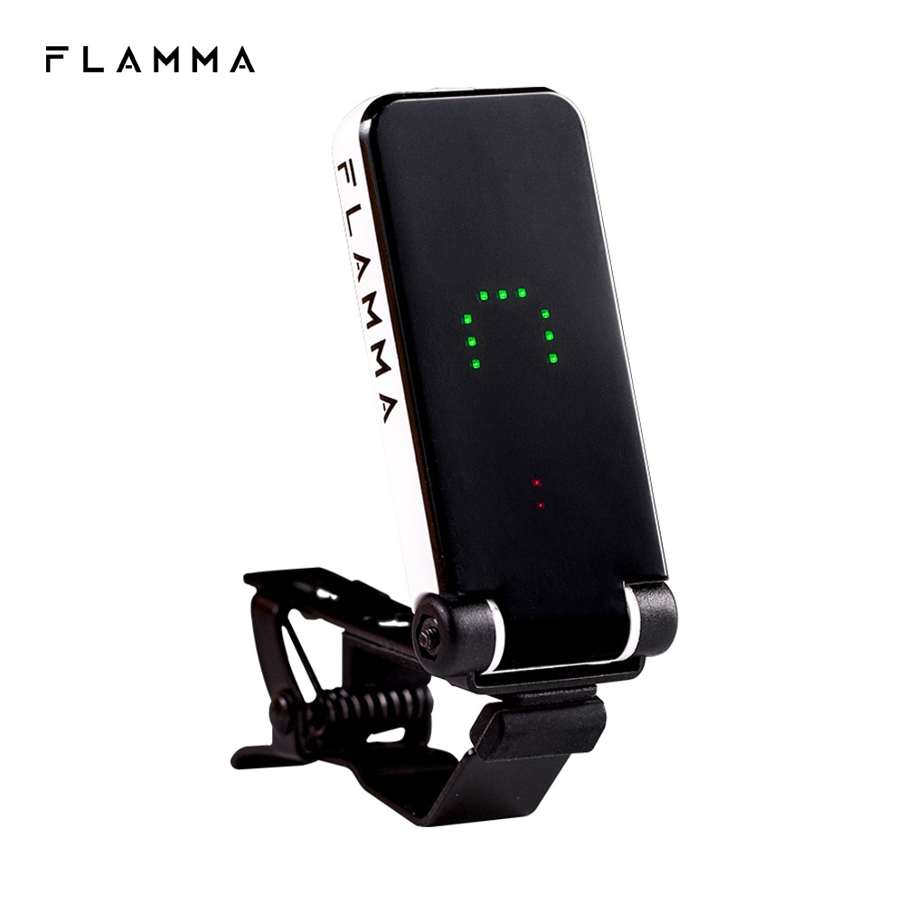 FLAMMA FT01 Clip-on Tuner for Electric Acoustic Guitar Bass Ukeleles All Instruments Christmas