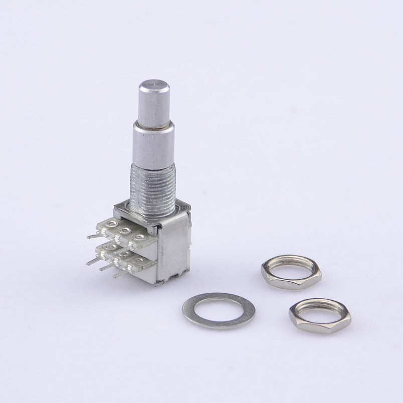【Made in Korea】1 Piece Alpha Stacked Dual Concentric Potentiometer(POT) No Center Detent ( #1121 )