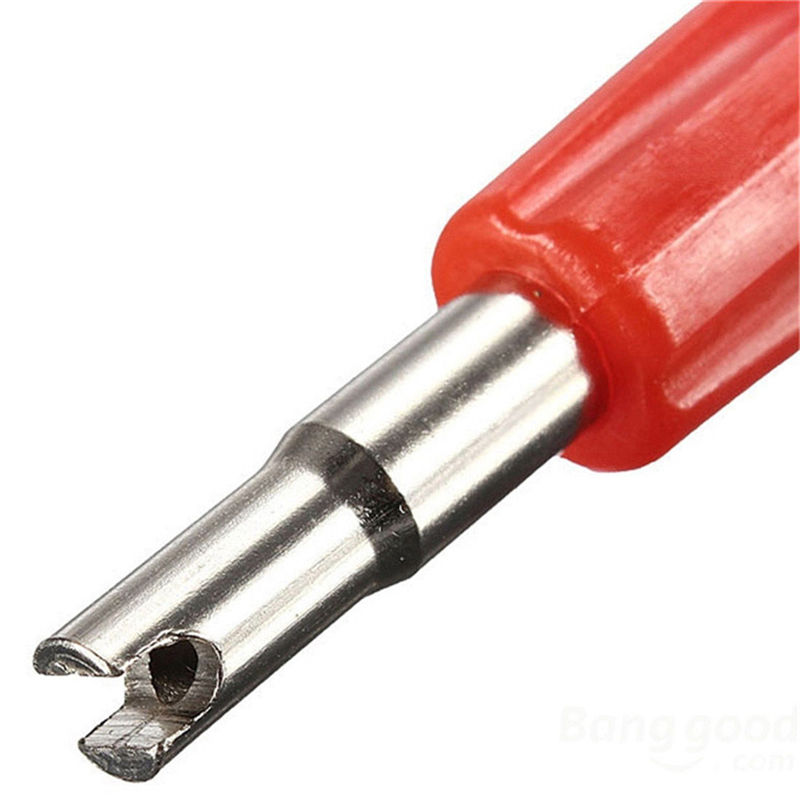 Herramientas de instalación/extracción de núcleo de vástago de válvula de neumático de coche de doble extremo, llave de núcleo de válvula de neumático de bicicleta y camión, 1 unidad, nueva