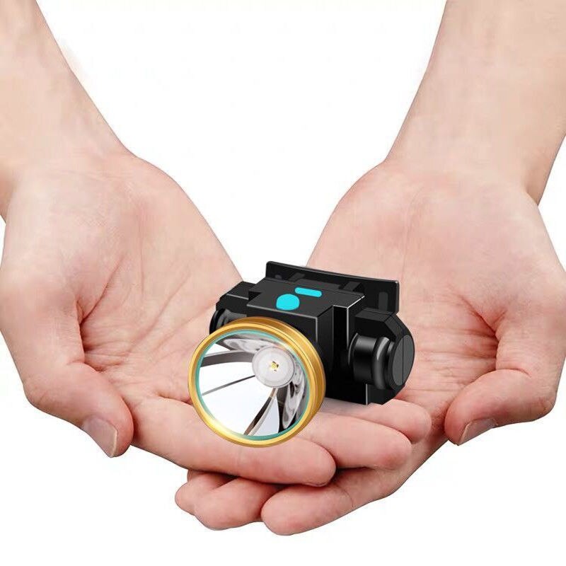 Mini højeffekt usb genopladelig forlygte 3 modes bærbar campinglys bygget -in 18650 batteri vandtæt forlygte