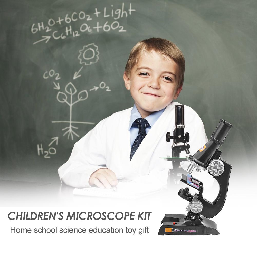 Microscoop Experimentele Kit Lab Led 100X 200X 450X Home School Wetenschap Educatief Speelgoed Geraffineerde Biologische Microscoop