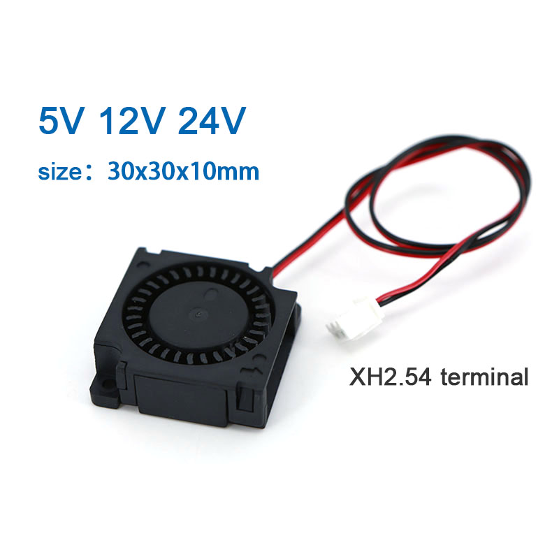 Ventilador de impresora 3D de 30mm, 5V, 12V, 24V, 3010, accesorios de refrigeración para impresora, ventilador Turbo, ventiladores radiales de 30x30x10mm